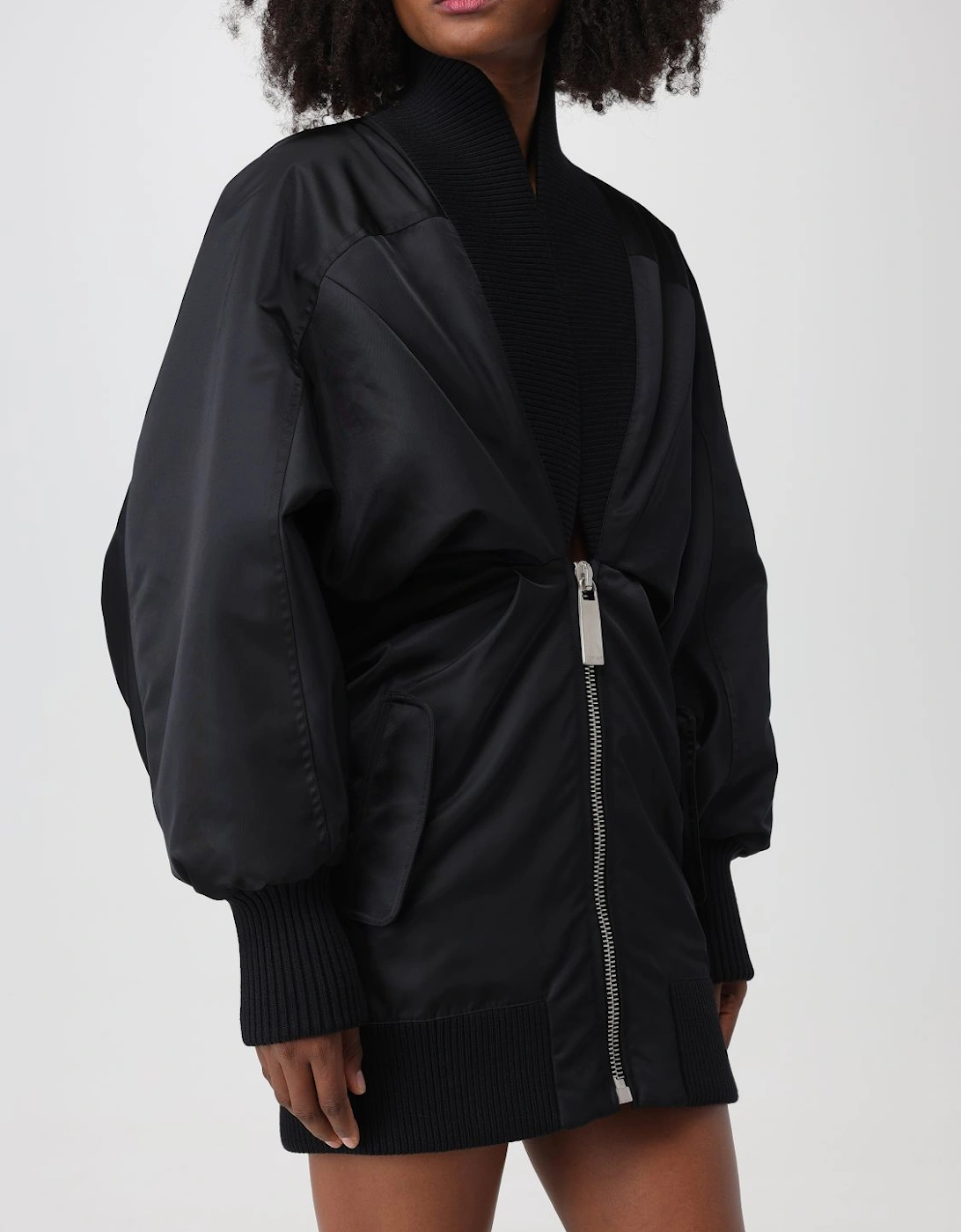 Mini Dress Bomber Jacket Style