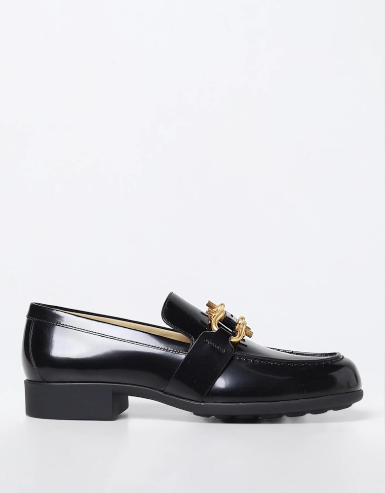 ChainDetailed Patent Leather Loafers