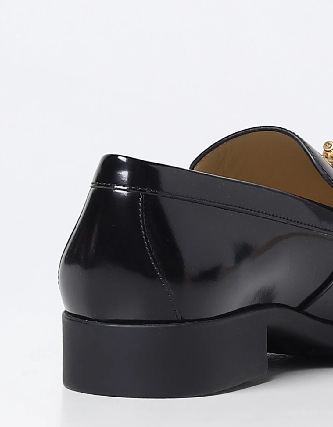 ChainDetailed Patent Leather Loafers