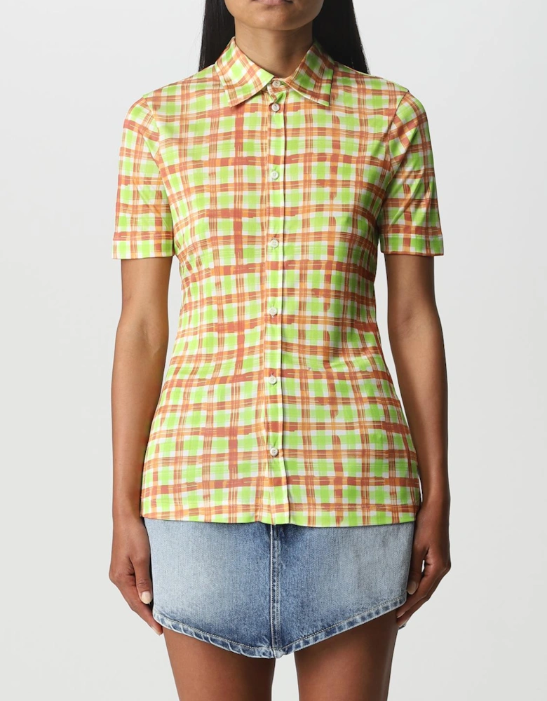 Printed ShortSleeve Collared Shirt