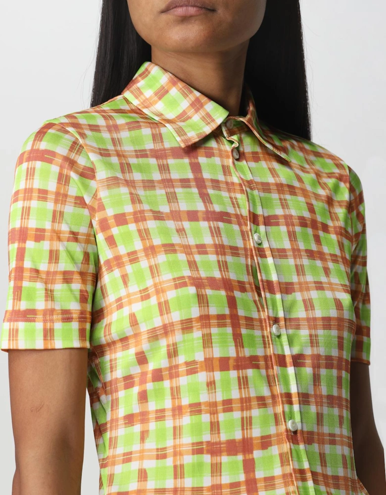 Printed ShortSleeve Collared Shirt