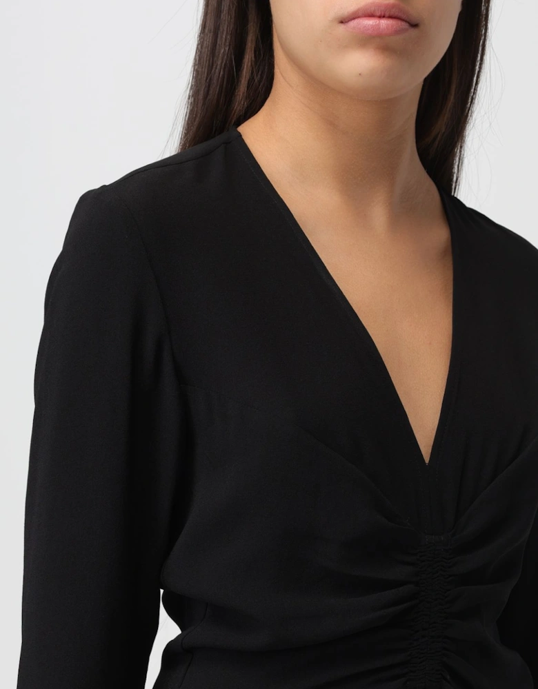 Silk Mini Dress VNeck