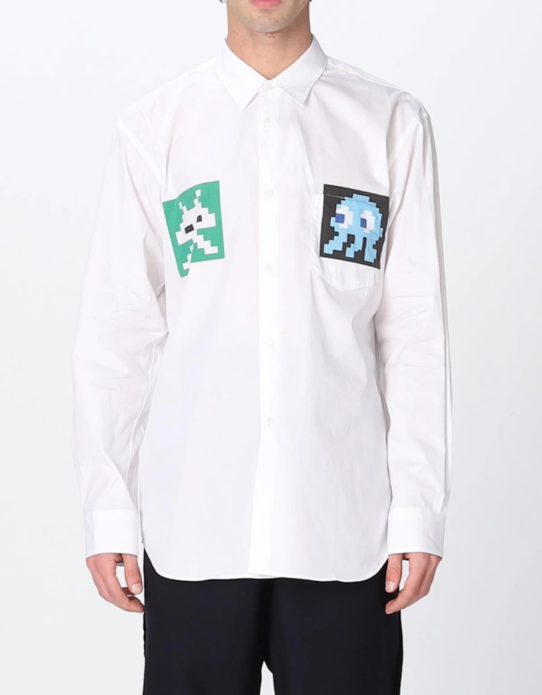 Pixelated Graphic Print Shirt