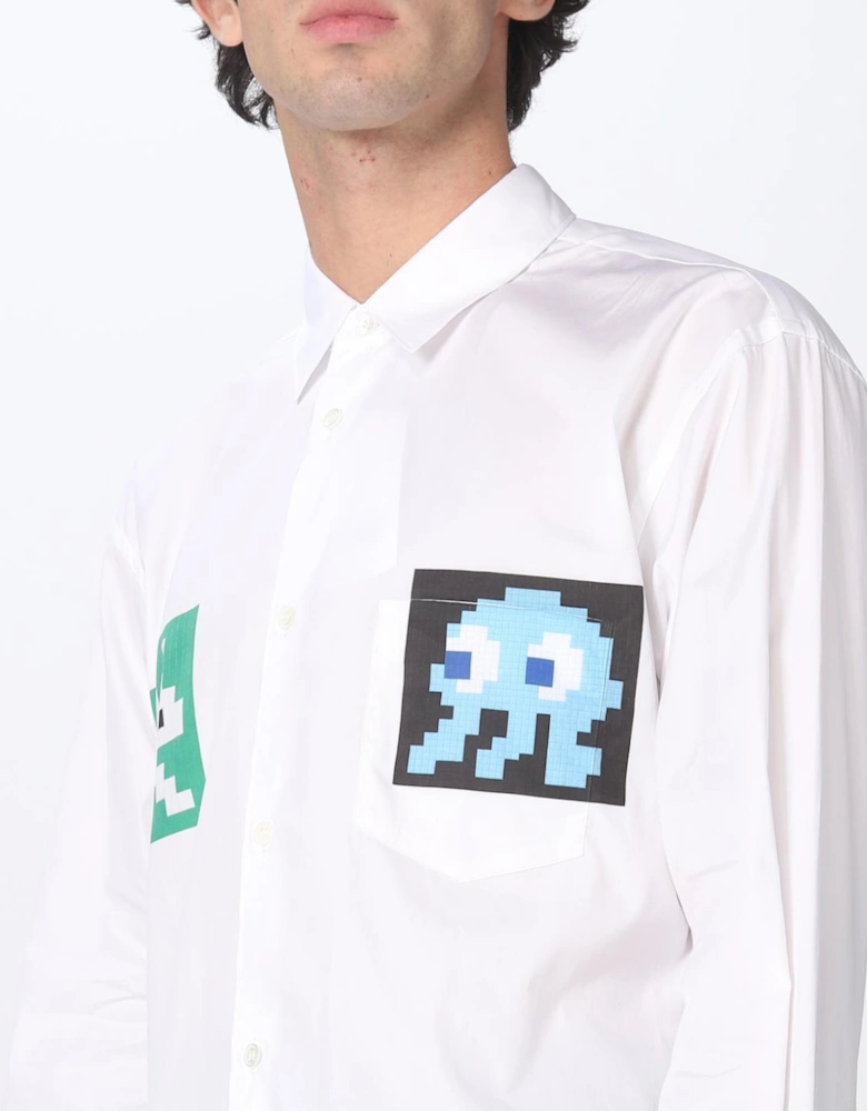 Pixelated Graphic Print Shirt