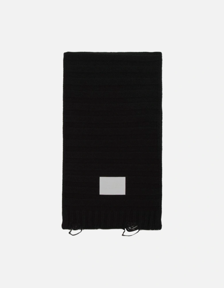 Knit Frayed Ends Scarf