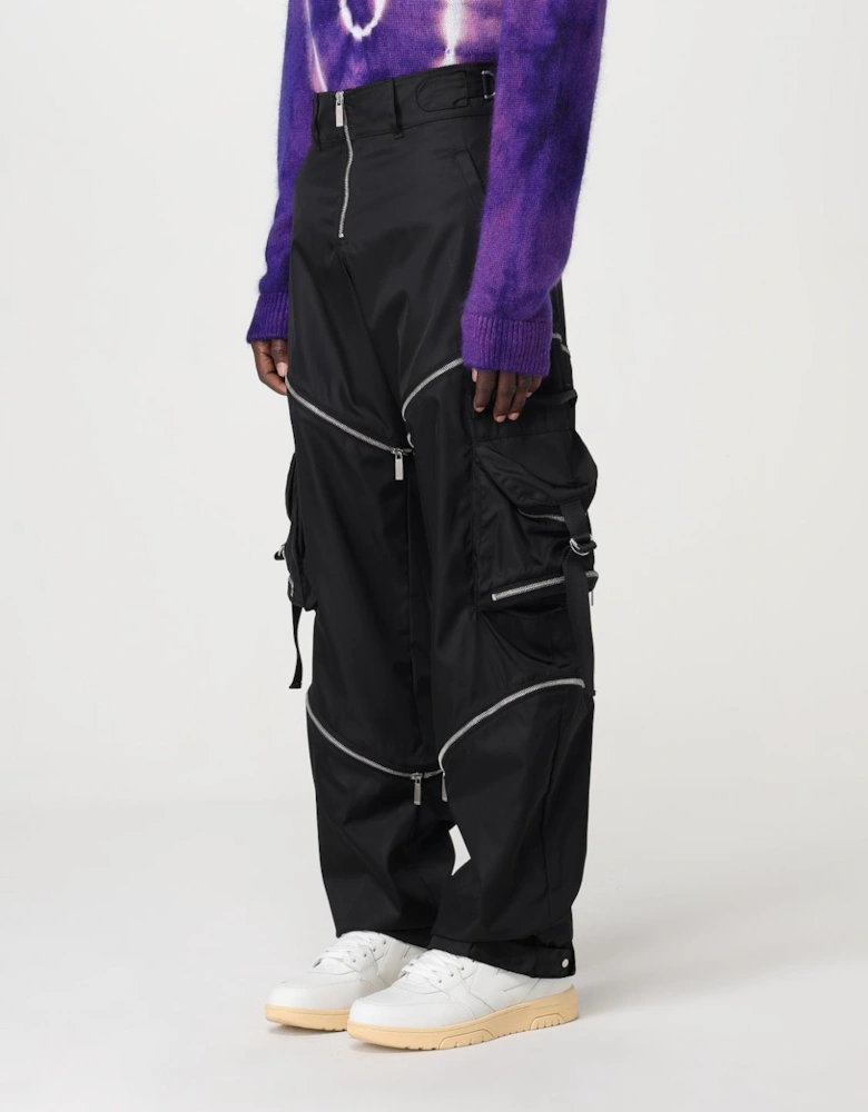 Cargo Pants with Zipper Accents