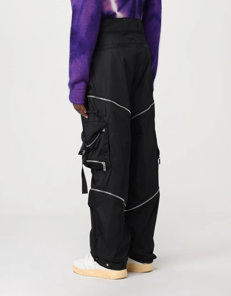 Cargo Pants with Zipper Accents