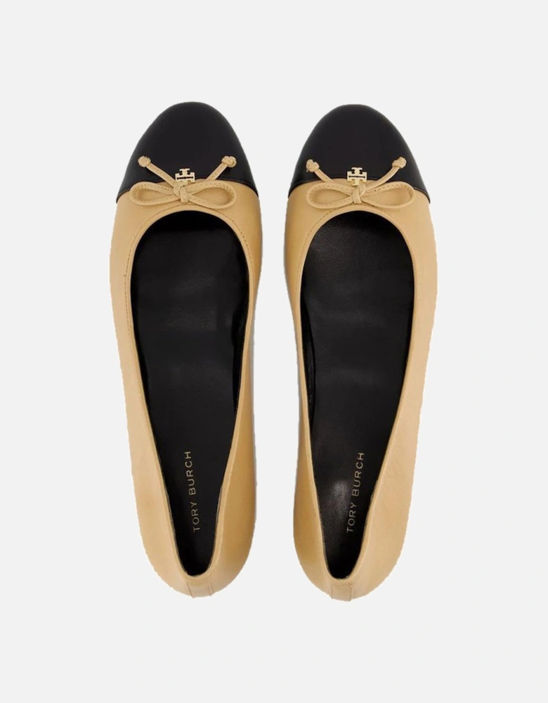 Leather Ballerina Flats Bow Detail