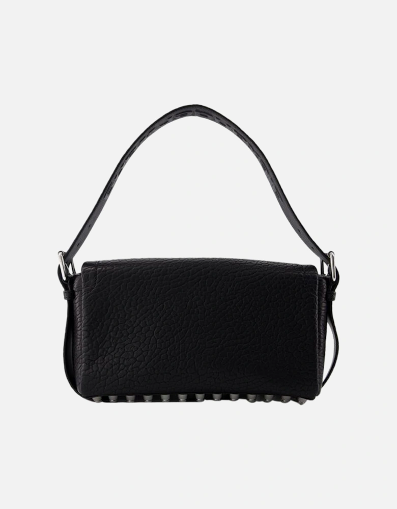 Embossed Leather Flap Bag with Adjustable Straps
