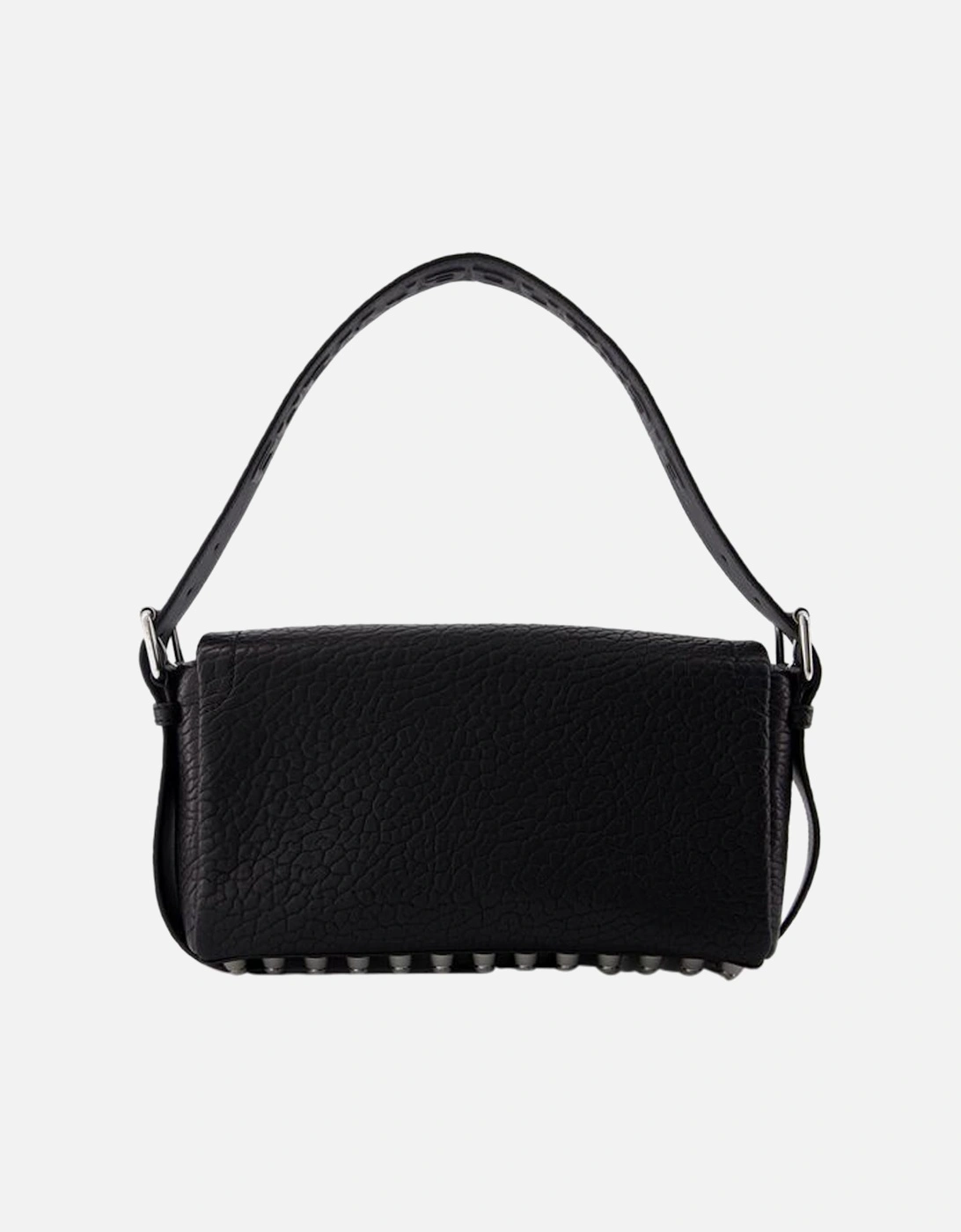 Embossed Leather Flap Bag with Adjustable Straps