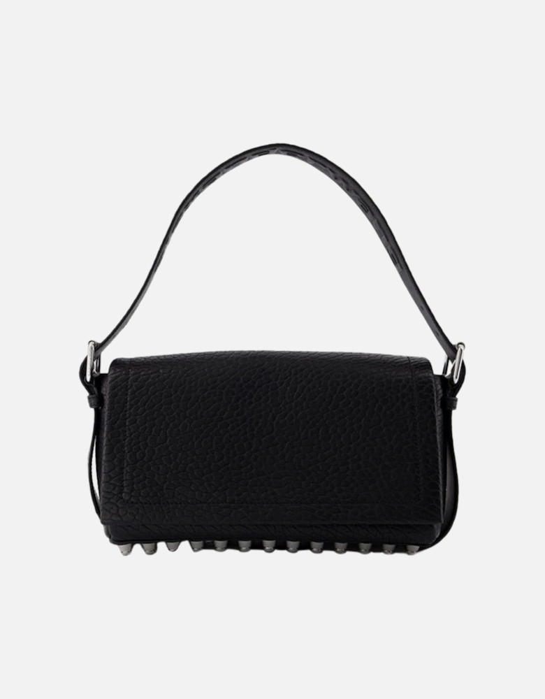 Embossed Leather Flap Bag with Adjustable Straps