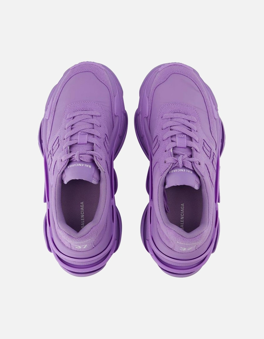 Lilac Nylon Triple S Sneakers with Rubber Sole