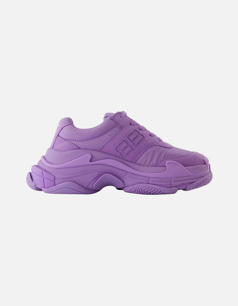 Lilac Nylon Triple S Sneakers with Rubber Sole