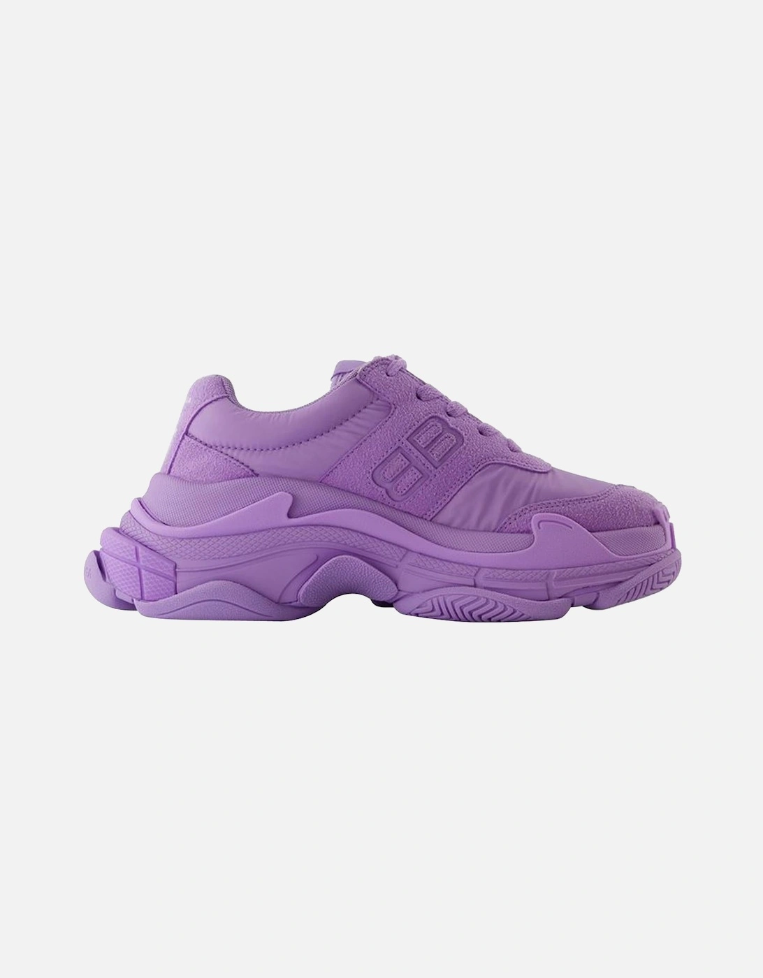 Lilac Nylon Triple S Sneakers with Rubber Sole, 5 of 4