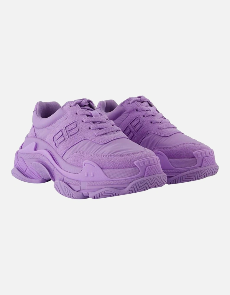 Lilac Nylon Triple S Sneakers with Rubber Sole