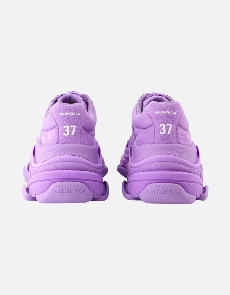 Lilac Nylon Triple S Sneakers with Rubber Sole