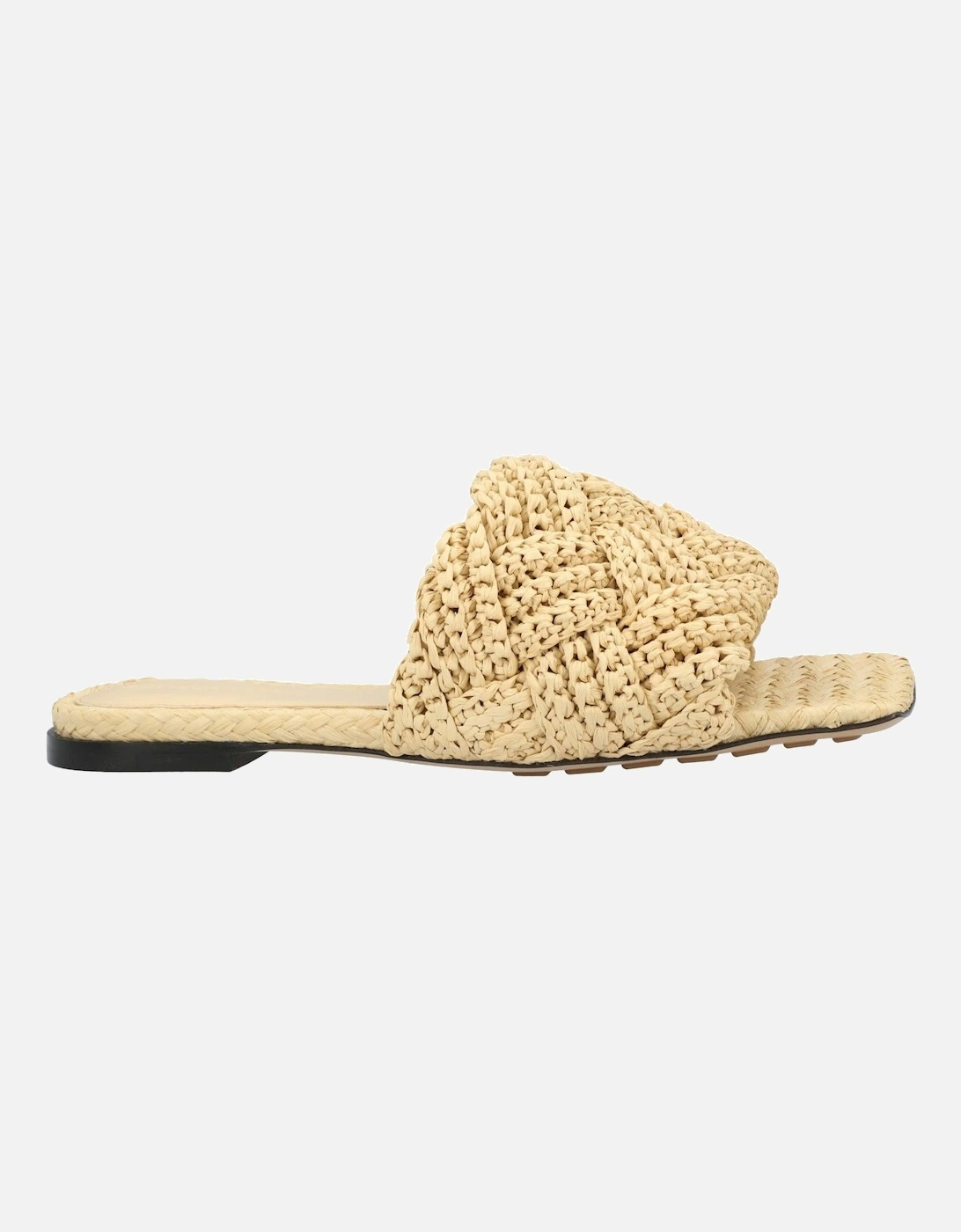 Intrecciato Raffia Flat Sandals Made in Italy, 6 of 5