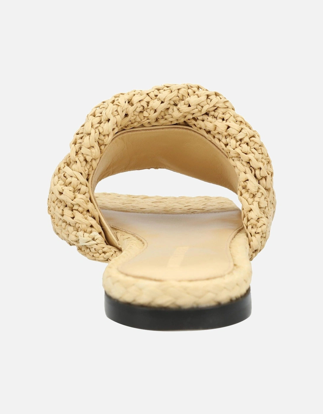 Intrecciato Raffia Flat Sandals Made in Italy