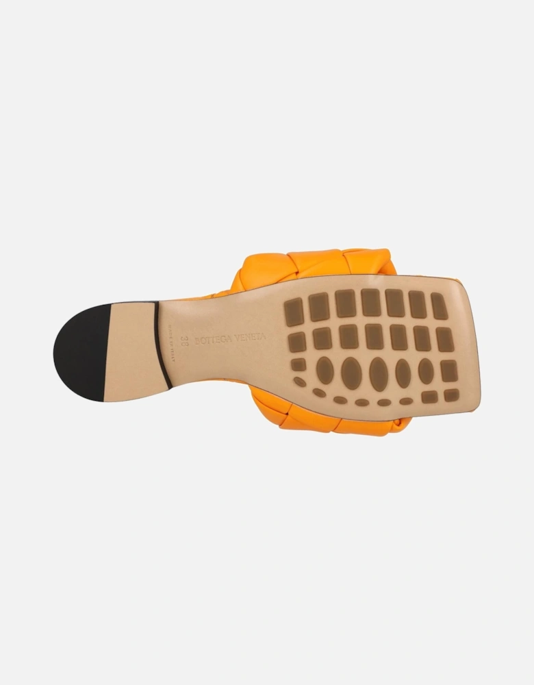 Intrecciato Leather Flat Sandals with Rubber-Injected Outsole