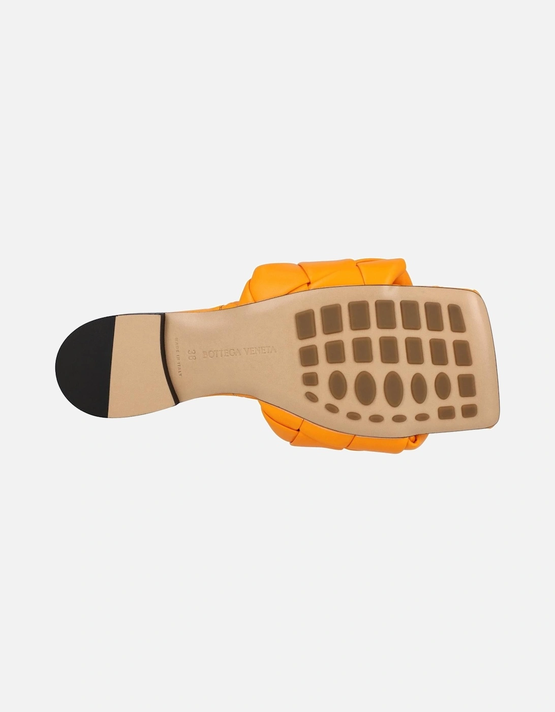 Intrecciato Leather Flat Sandals with Rubber-Injected Outsole