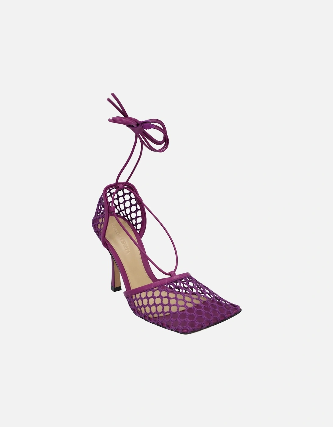 Lace-Up Mesh Sandals with Rubber Sole