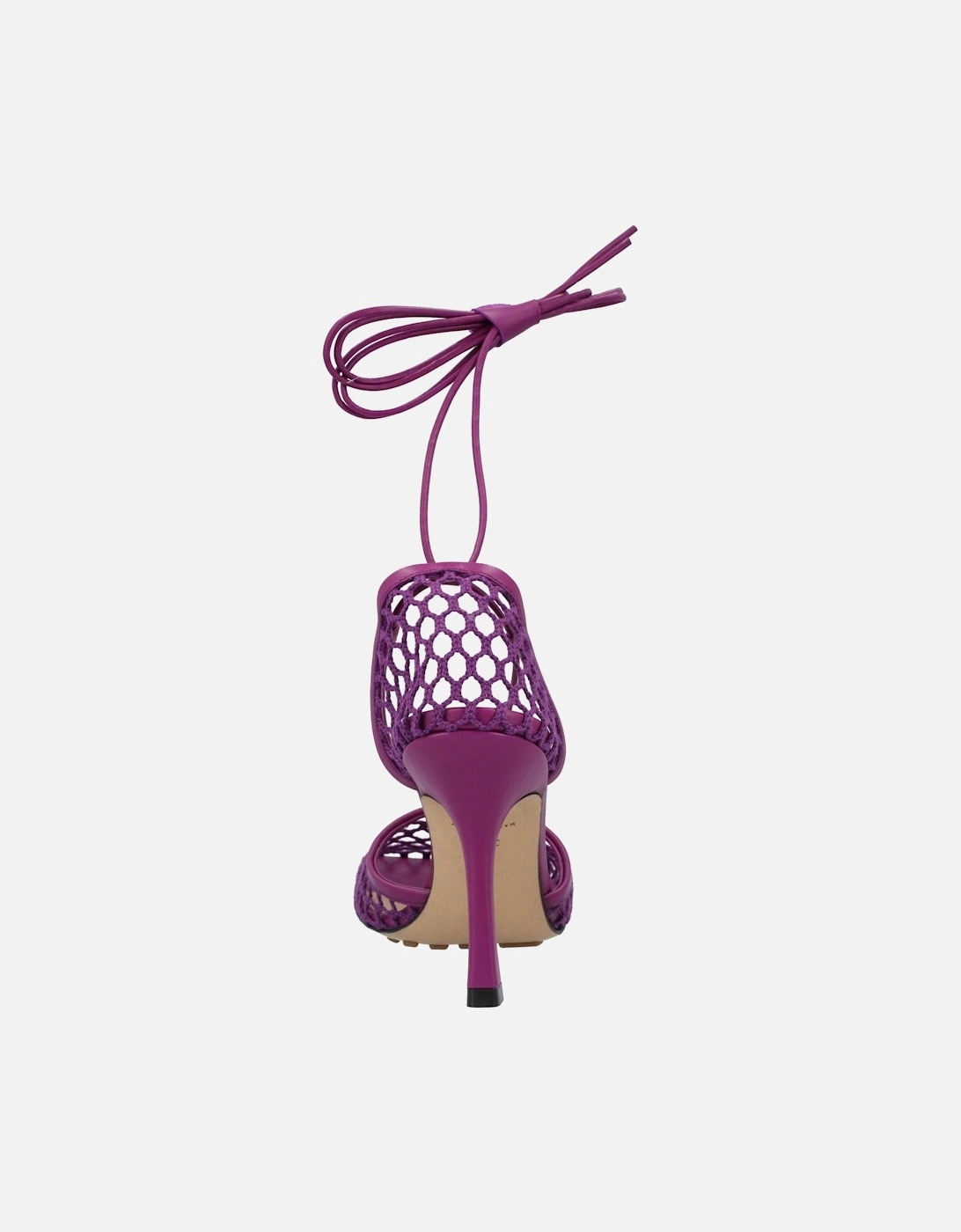 Lace-Up Mesh Sandals with Rubber Sole