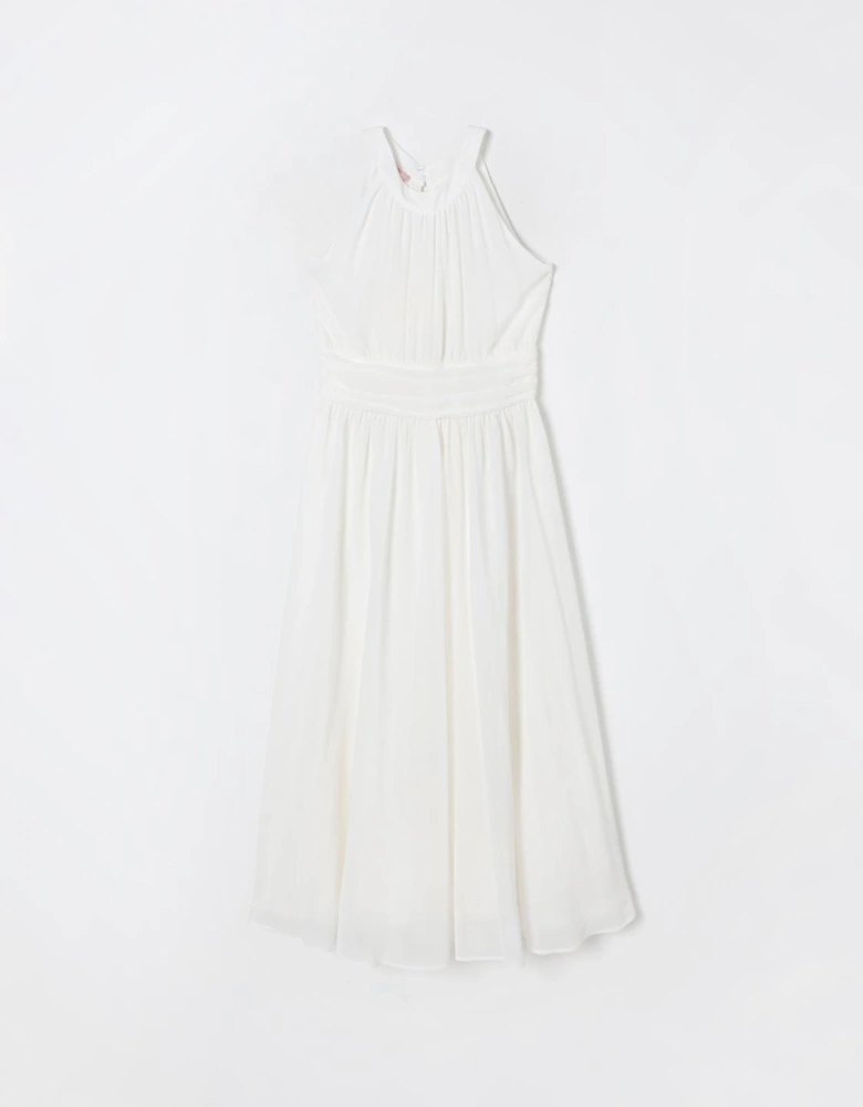 High Neck Sleeveless ALine Dress