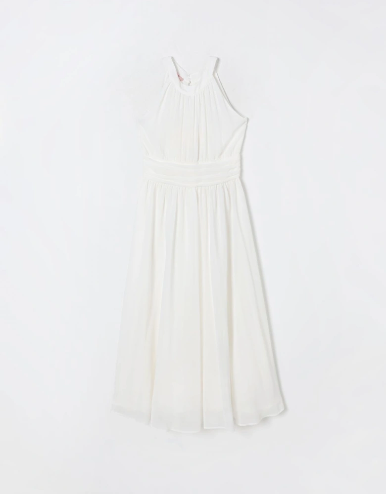 High Neck Sleeveless ALine Dress
