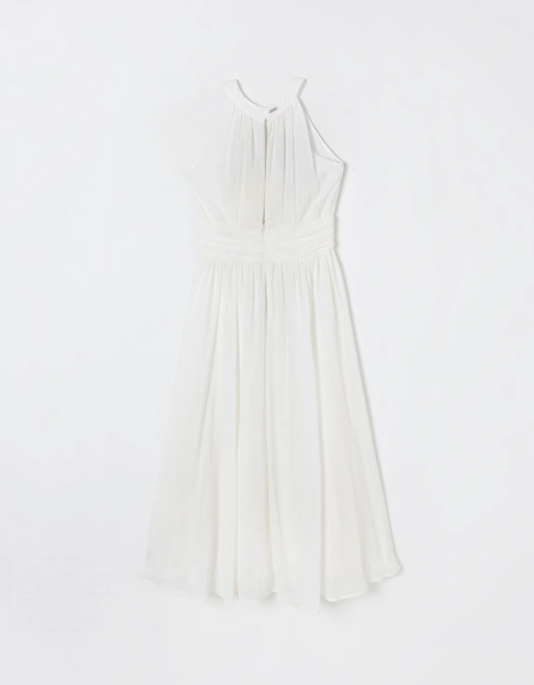 High Neck Sleeveless ALine Dress