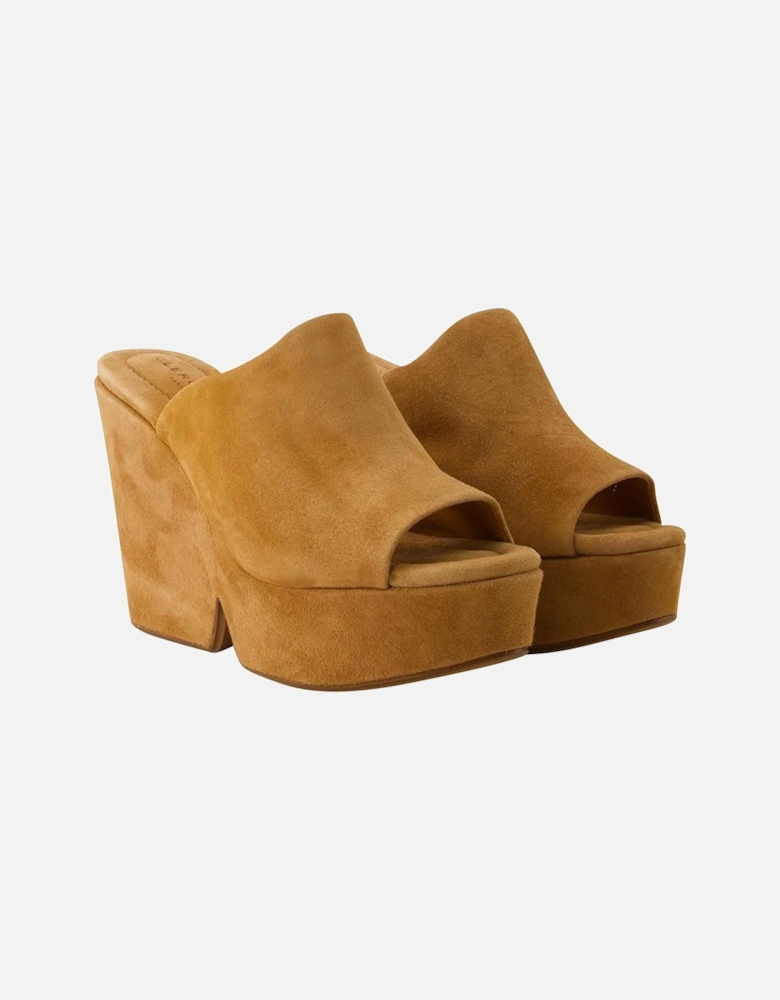 Green Leather Sandals with 11cm Heel and 6.5cm Platform