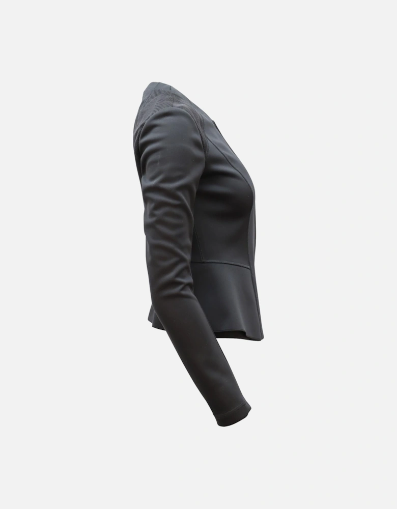 Tailored Black Windsurf Blazer with Zip Front