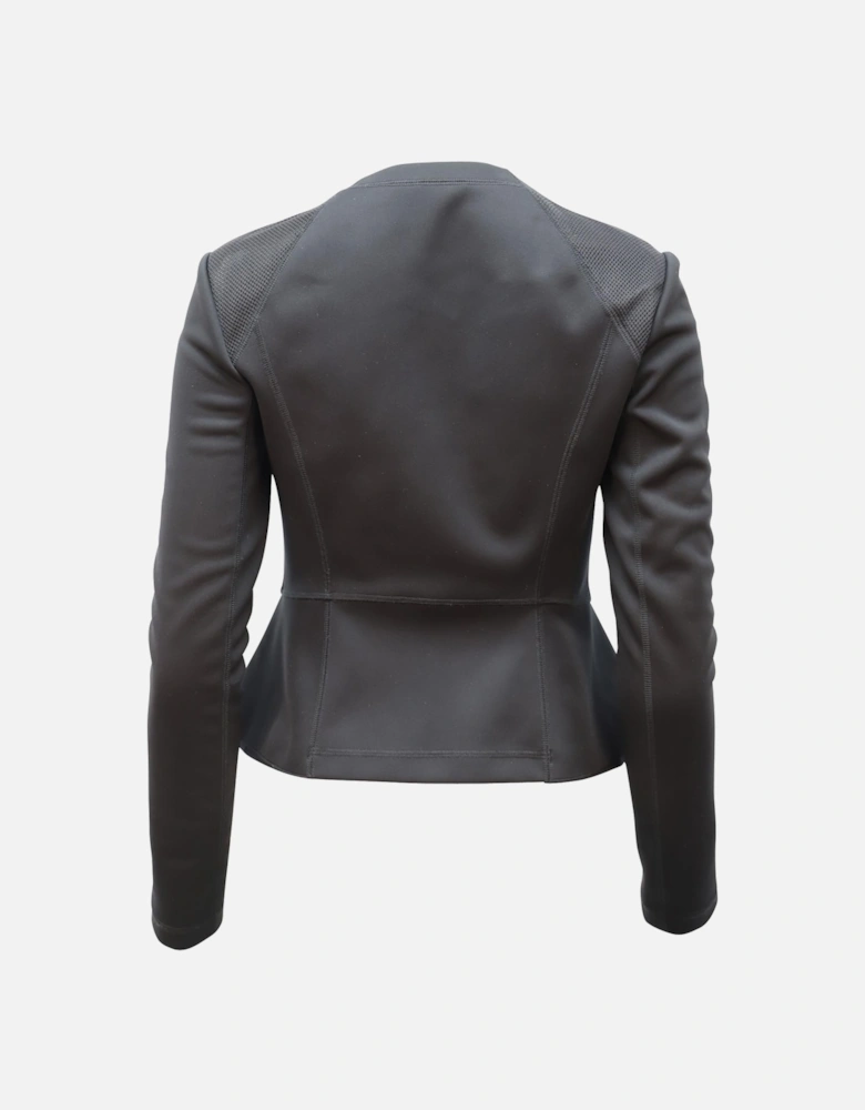 Tailored Black Windsurf Blazer with Zip Front