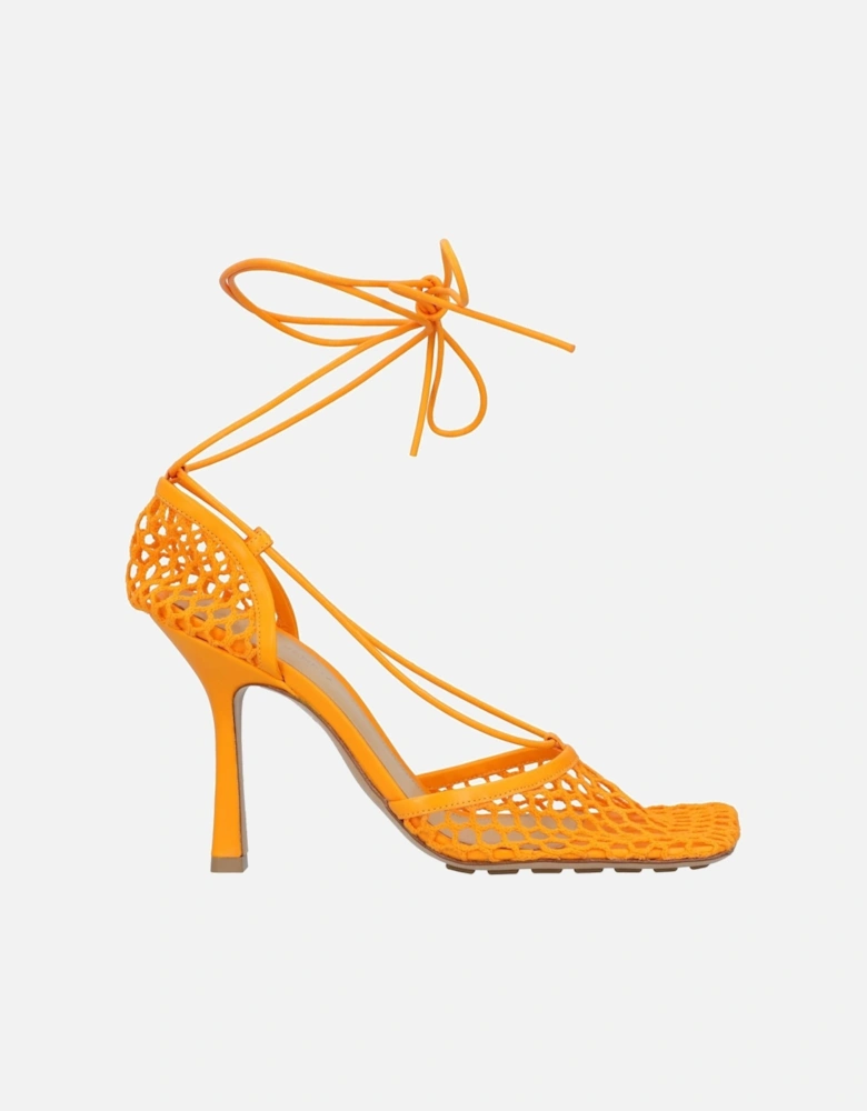 Mesh and Leather Lace-Up Sandals with Rubber-Injected Outsole