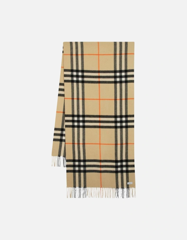 Soft Cashmere Check Scarf