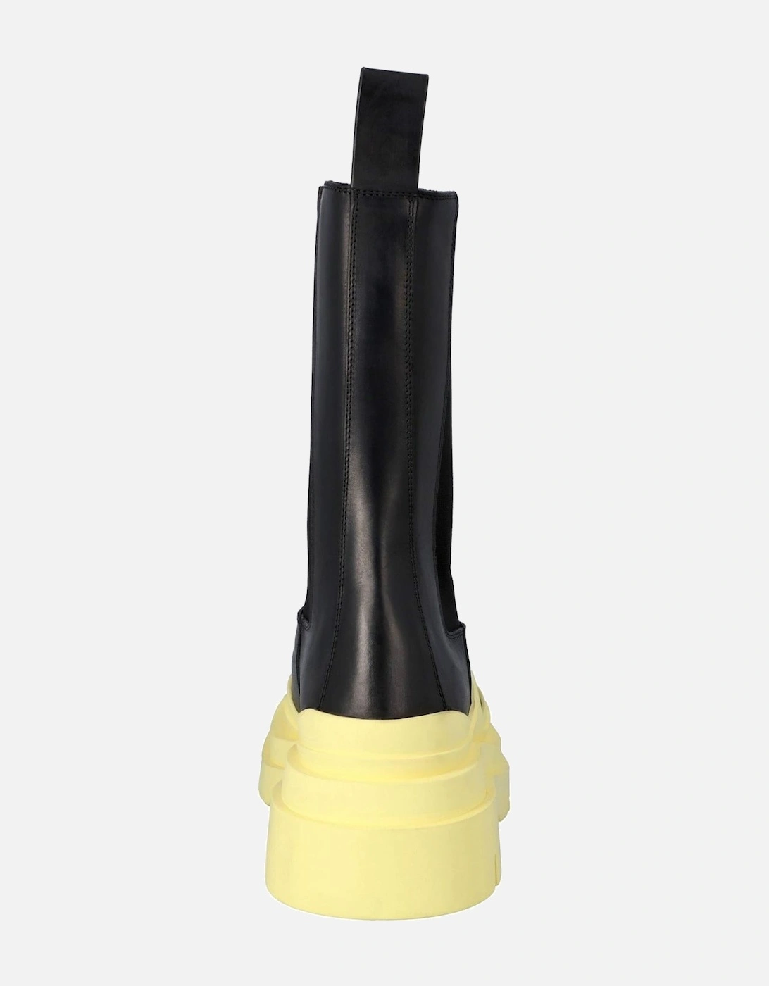 Stretch Leather Boots Padded Sole