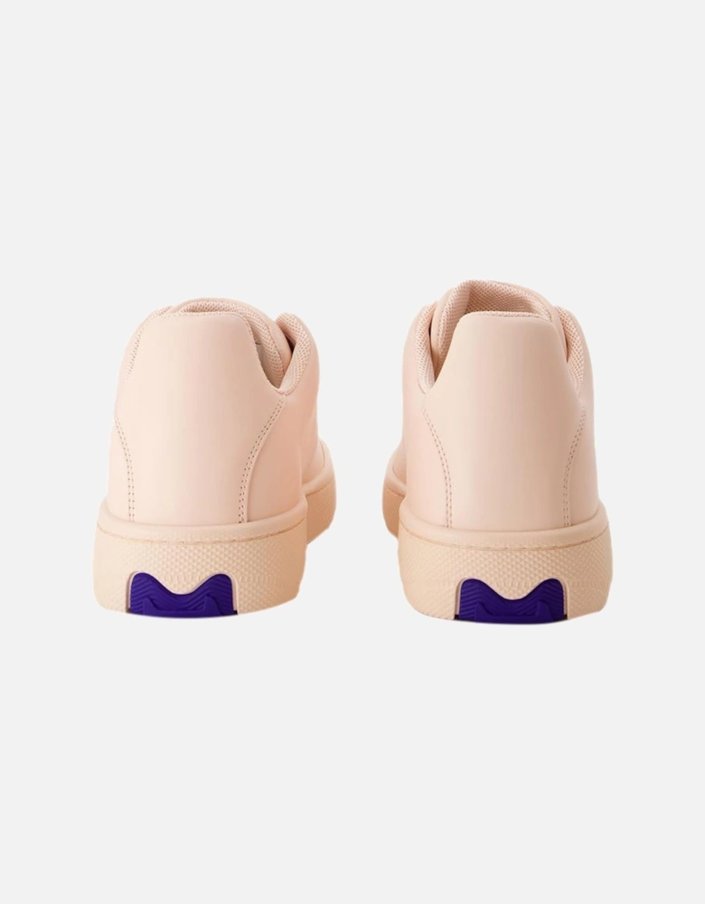 Textured Leather High-Top Sneakers with Rubber Sole