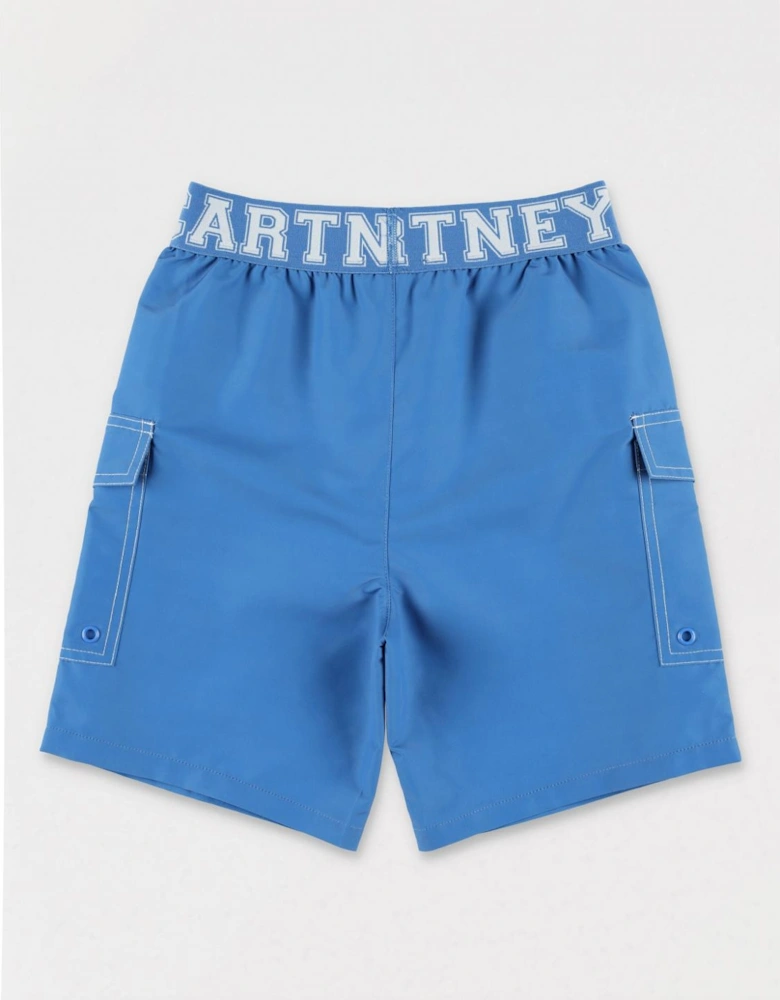 Kids Swim Trunks with Logo Waistband