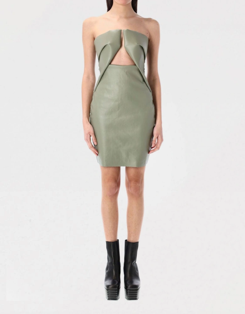 Cutout Mini Dress Leather