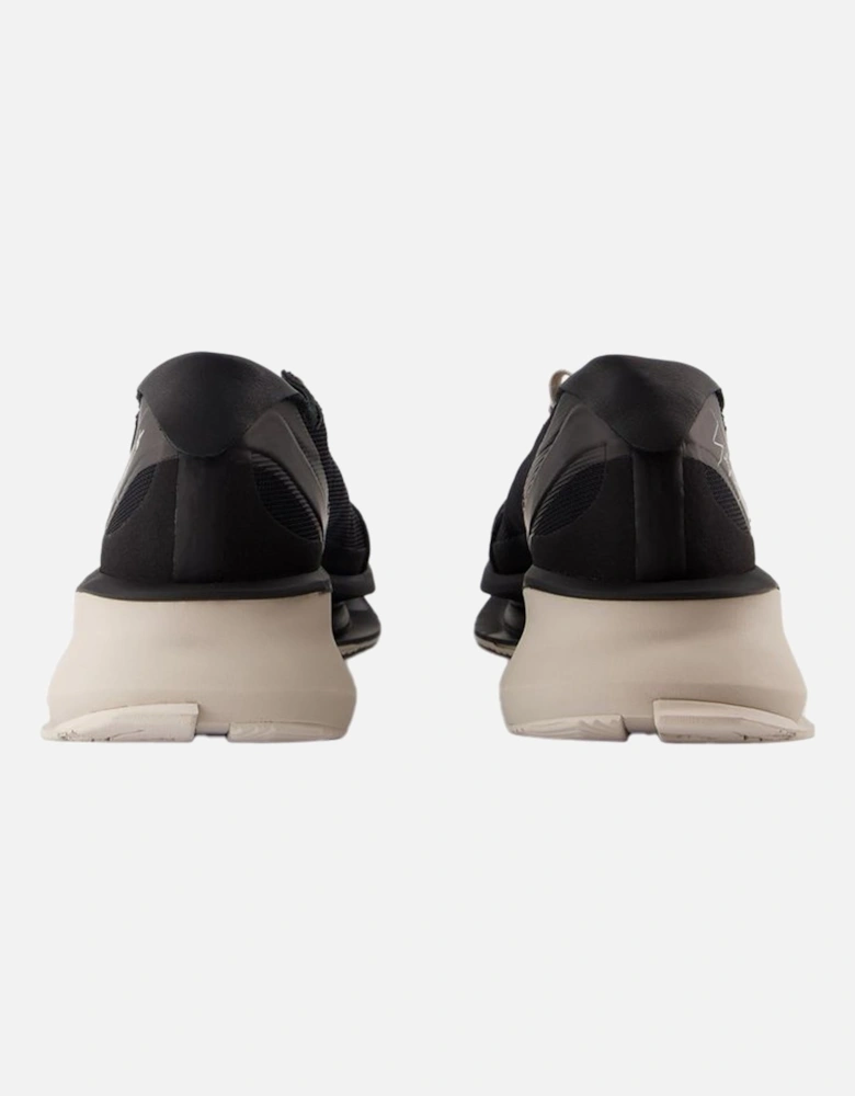 Black Leather Gendo Run Sneakers