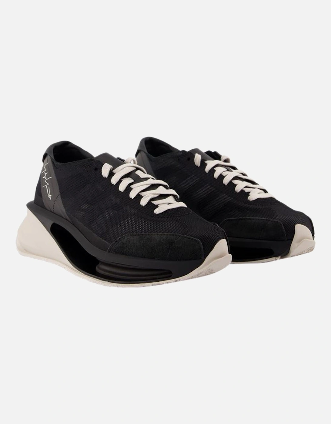 Black Leather Gendo Run Sneakers