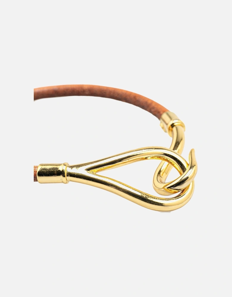 Elegant Leather Bracelet with Hook Closure a Stylish Wrist Accessory