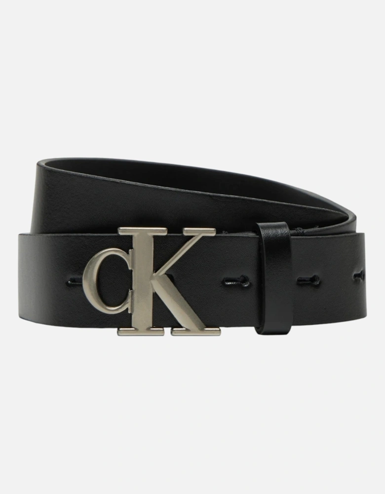 Leather Buckle Belt with 100% Leather Composition
