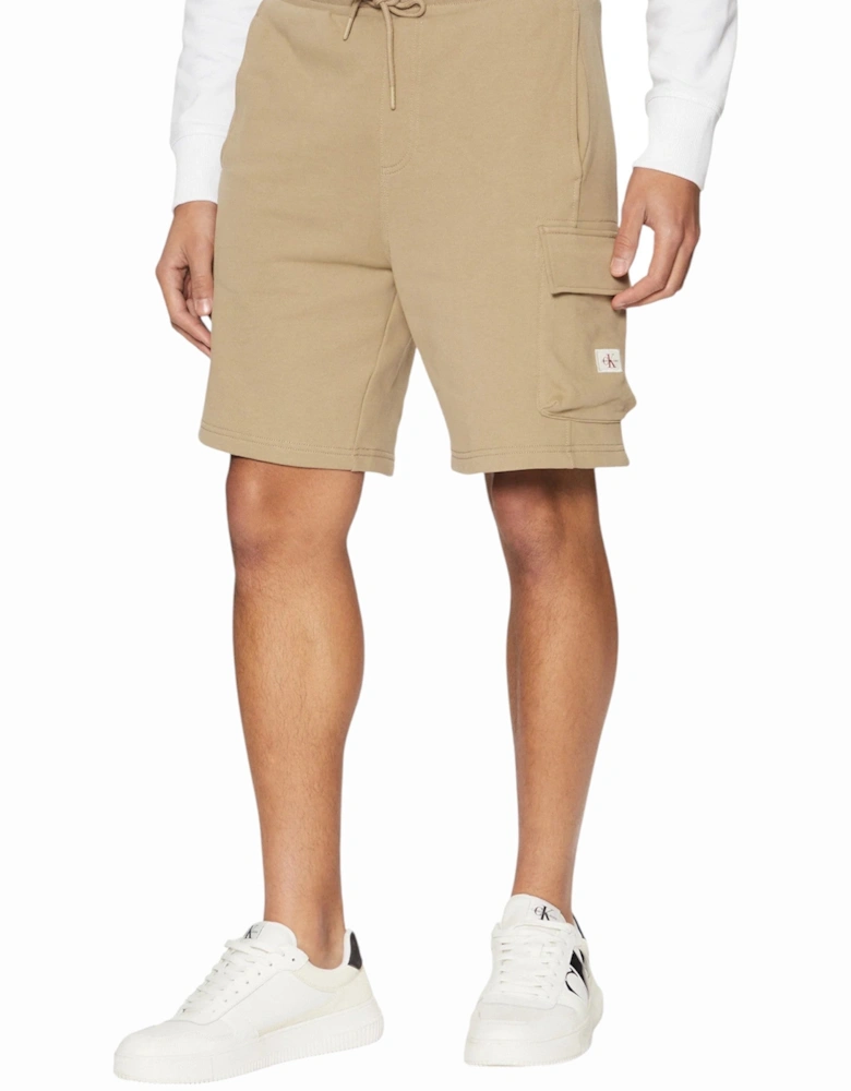 Cotton Shorts with Lace Fastening and Multiple Pockets