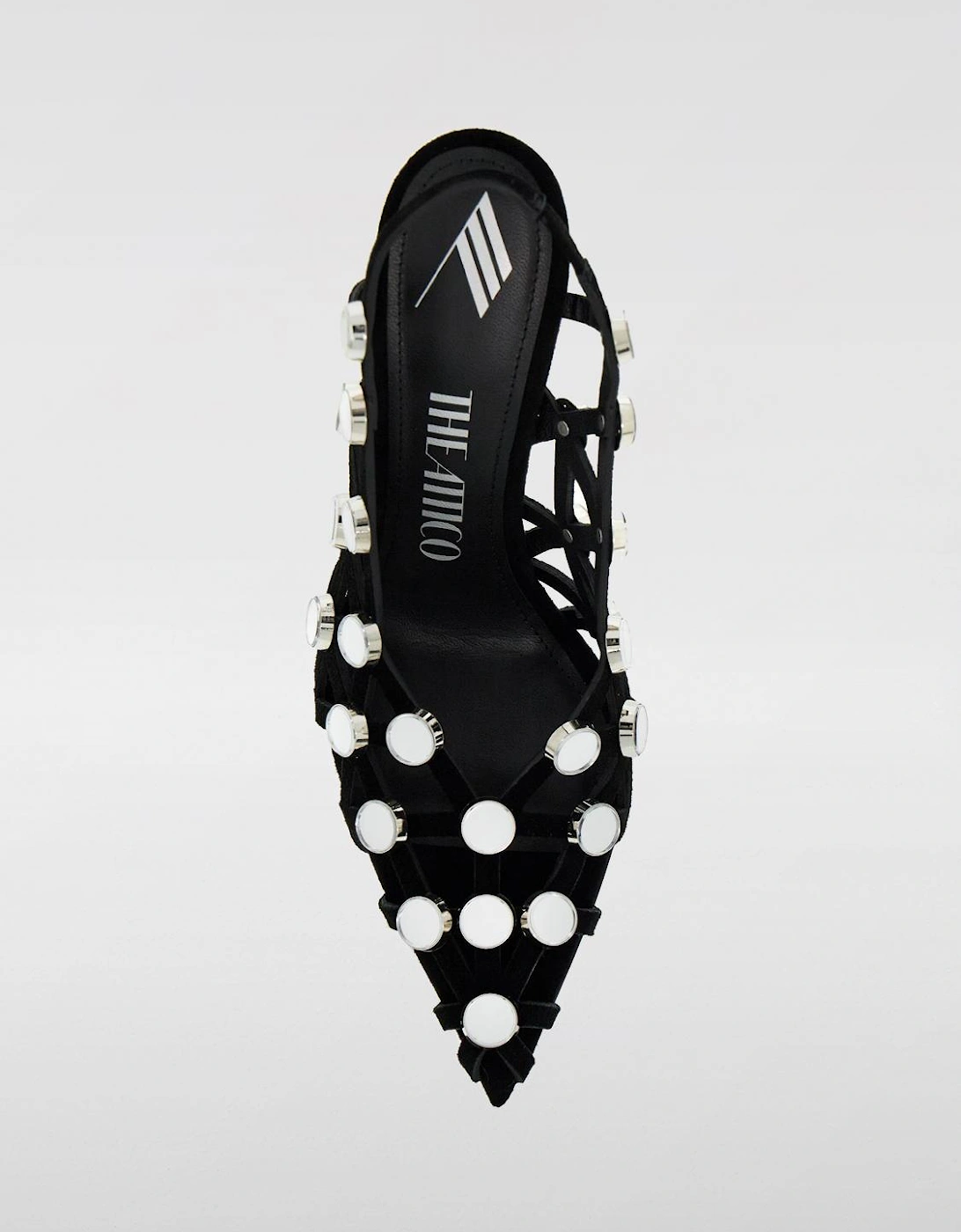 MirrorEmbellished Velvet Slingback Heels