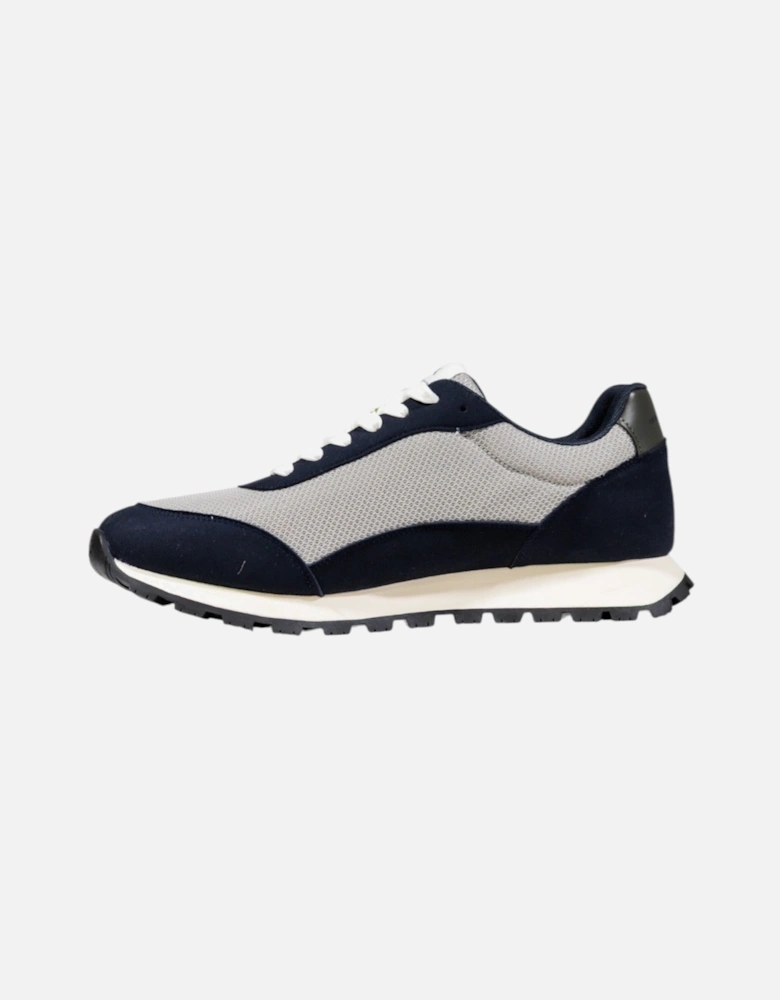 Lace-Up Rubber Sole Polyester Sneakers