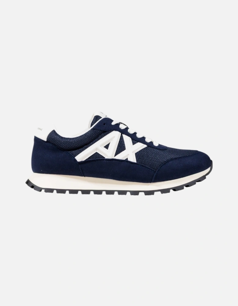 Lace-Up Polyester Sneakers with Rubber Sole