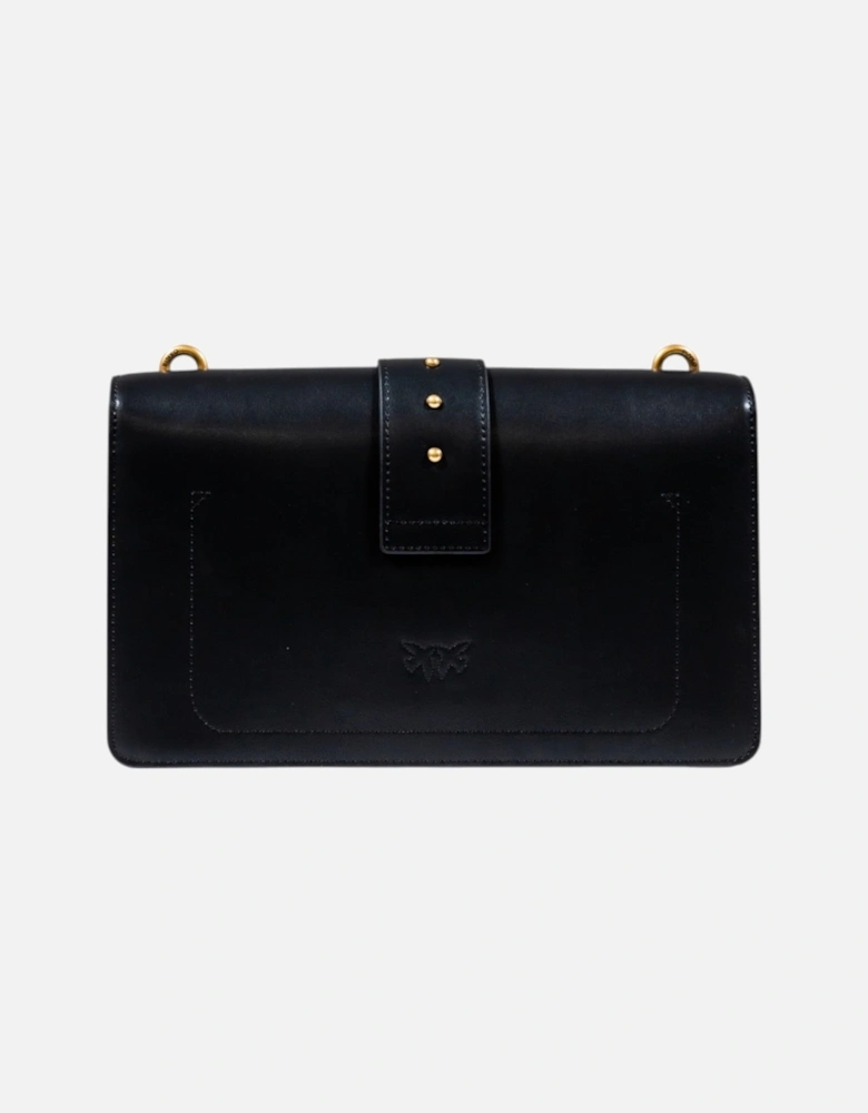 Hook Button Shoulder Bag with Inside Pockets