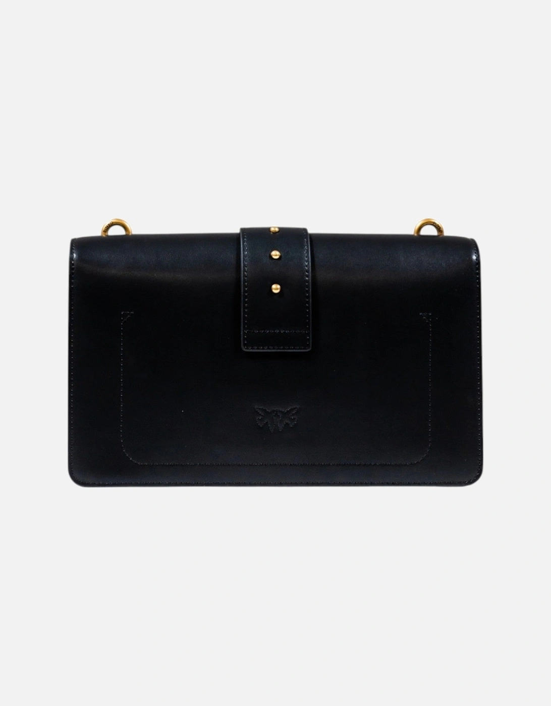 Hook Button Shoulder Bag with Inside Pockets