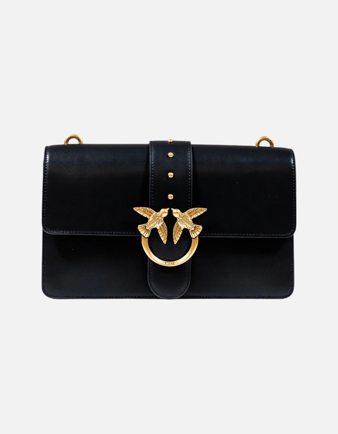 Hook Button Shoulder Bag with Inside Pockets