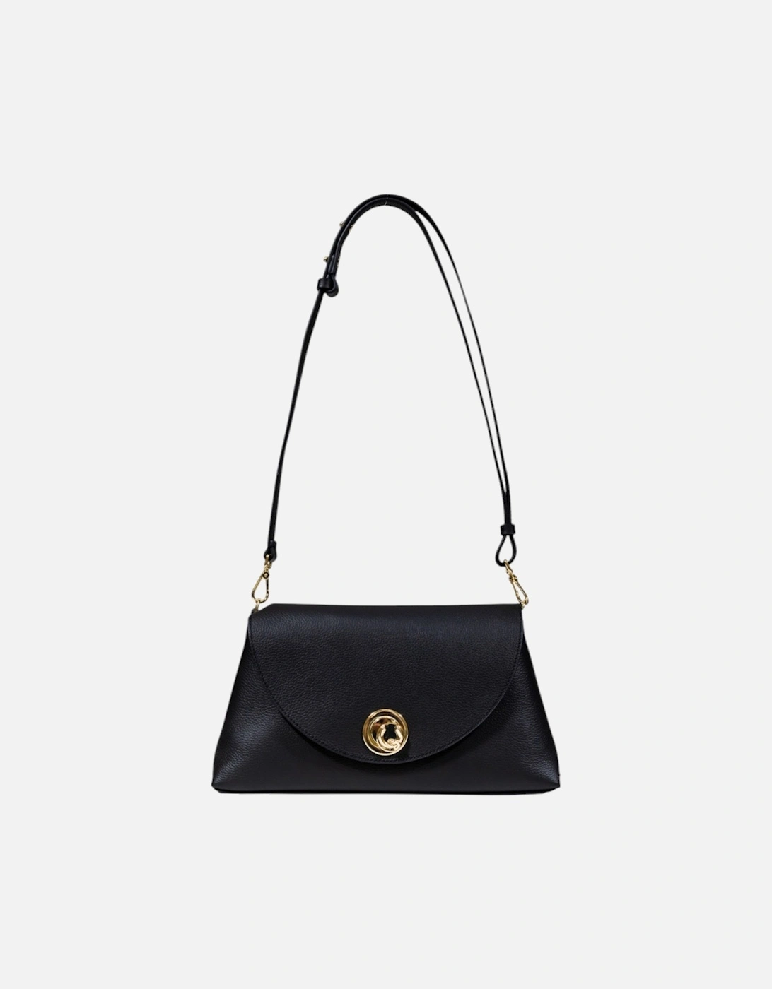 Leather Handbag with Automatic Button Fastening and Inside Pockets, 4 of 3